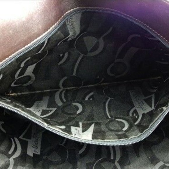 Salvatore Ferragamo Tote bag Vera Brown canvas Woman unisex Authentic Used G1330 - Picture 6 of 8